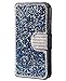 iPhone 6s Plus Case, FLYEE Handcraft Luxury Bling Rhinestone Wallet Case Ultrathin Magnetic Kickstand Crystal Leather Book Cover for Apple iPhone 6s/iPhone 6 Plus 5.5 Inch-Royal Blue