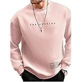GORGLITTER Men's Bear Print Long Sleeve Sweatshirt Crewneck Casual Pullover Top
