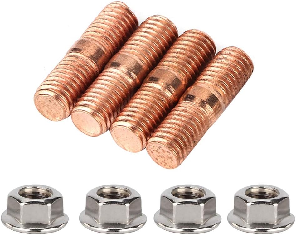 M10x1.50 Threaded T3 T4 T6 Turbo Screw and Nuts High Strength Turbo Stud Kit Flange Nuts Set of 4, popular, normal - Image 5