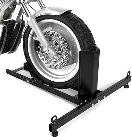 Motorcycle Front Wheel Chock Heavy Duty Motorcycle Front Wheel Chock Parking Rack Stand Display Holder For Most Motorcycle Wheels With A Diameter Of 17 21 Inches Automotive Motorbikes Accessories Parts