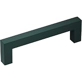 Amerock 3-3/4" Monument Matte Black Drawer Pull | 3-3/4 inch (96mm) Center-to-Center Mounting Distance and 4-1/8 inches Overall Length, Durable Aluminum Cabinet Hardware