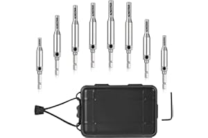 CCTSA Self Centering Drill Bit Set for Hinges, Center Drill Bits VIX Bit Set for Wood Woodworking Door Window Cabinet Hinge Total 10 PCS