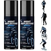 2 PCS Night Reflective Spray, 100ml Clear Reflective Spray Paint | Reflective Coating Spray, Weatherproof Safety Fluorescent Paint, For Nighttime Cycling, Running, Walking, Driveway Traffic