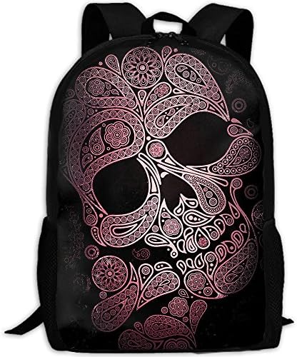 Adult Shoulder Bag Boy's Backpacks Girl's Satchel Schoolbags Traveling Bags Floral Skull Collage Print