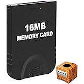 16MB(251 Blocks) Game Memory Card,Game at Cube Memory Card,Game-at-Cube Memory Cards Compatible forNintendo/Wii Original Console Accessory Kits(Black)