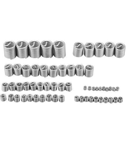 Wire Rack Screw Inserts Thread Inserts 50-Pack M9 Thread Repair Inserts - 304 Stainless Steel ...