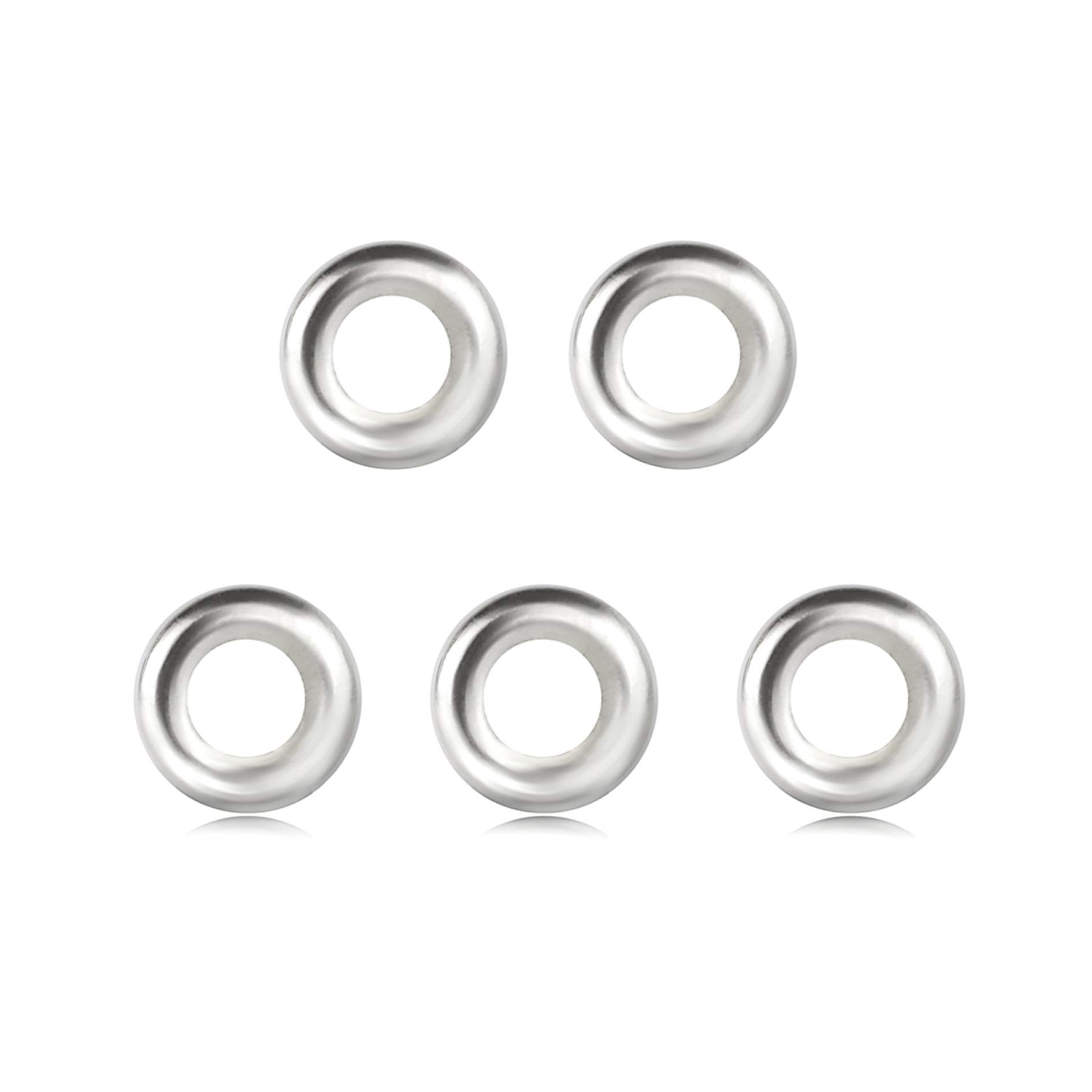 The Jewellery Store London Close Jump Rings 10 Pcs Pack Nickel-Free 925 Sterling Silver, 8mm Diameter, 1.5mm Thickness