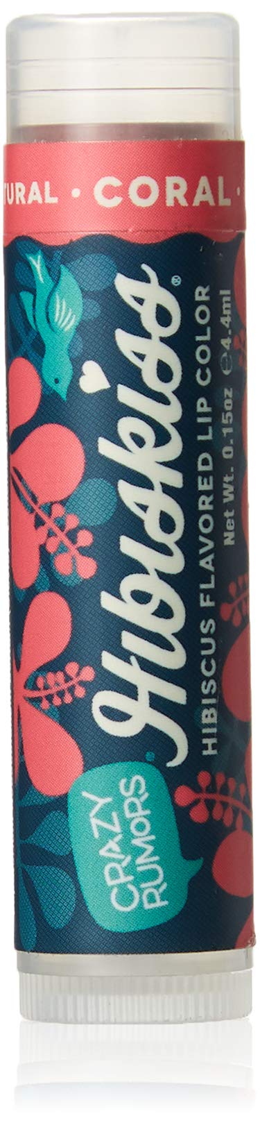 Crazy Rumors 'Hibiskiss' Coral Soothing Lip Balm Stick for Dry Lips, 100% Natural and Vegan 4g