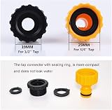 YAAVAAW 3 Pack Garden Hose Tap Connector 2-in-1 BSP Threaded Fitting view 3