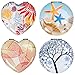BMC 4pc Heart and Circle Shaped Nature Design Compact Pocket Mirror