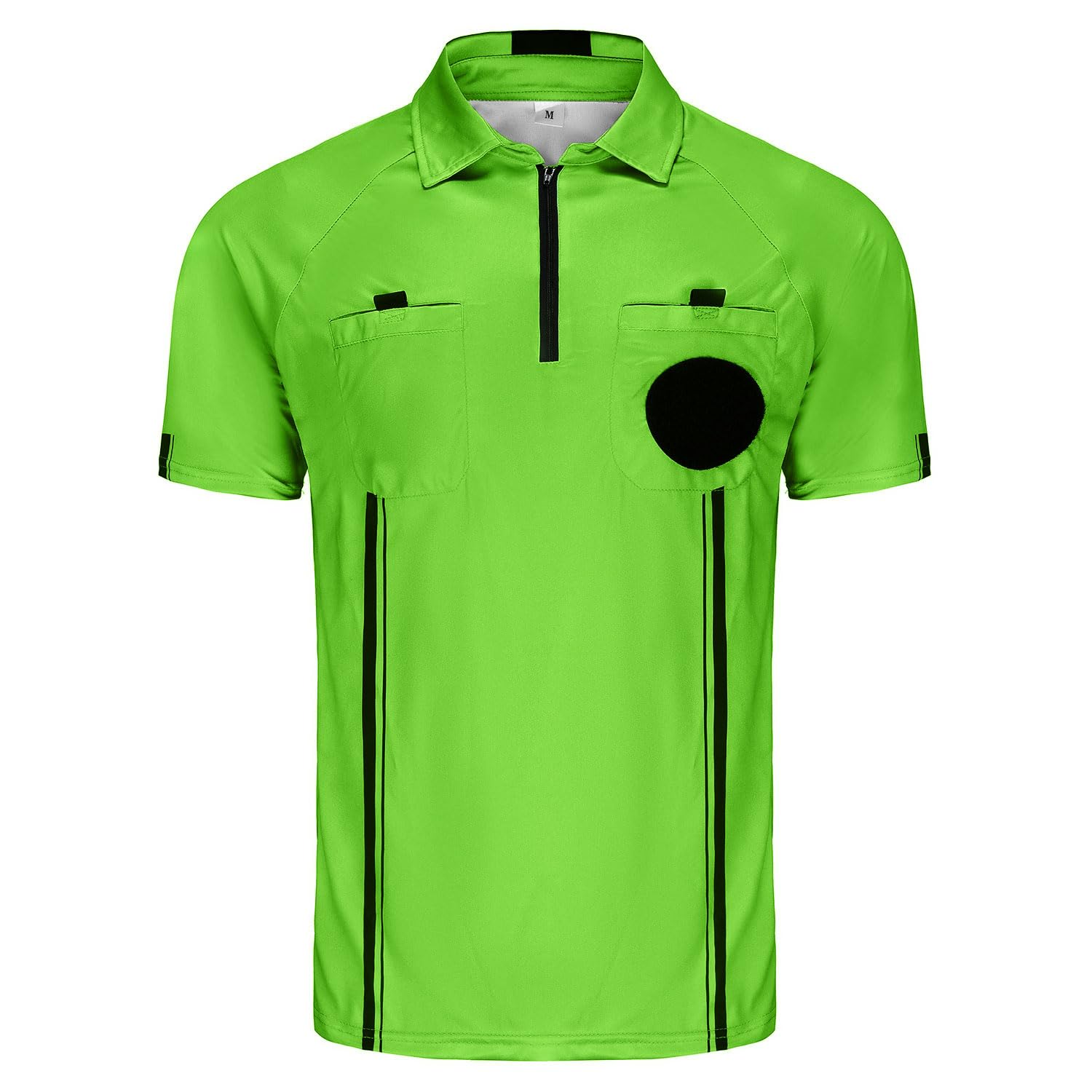 Photo 1 of CUTIEHON Soccer Referee Jersey, Short Sleeve Official Pro Referee Shirt, Featuring a Badge Holder & Pockets