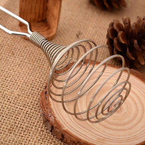 ICYANG Stainless Steel Spring Coil Whisk, Wire Whip Cream Egg Beater Gravy Hand Mixer - Thumbnail 5