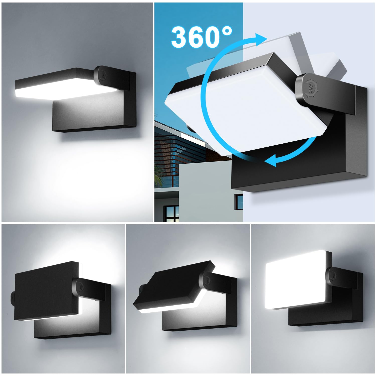 Condition photo showing New/Like New for dream eeve 60w led outdoor wall lights 360° rotatable flood lights outdoor modern commercial securit