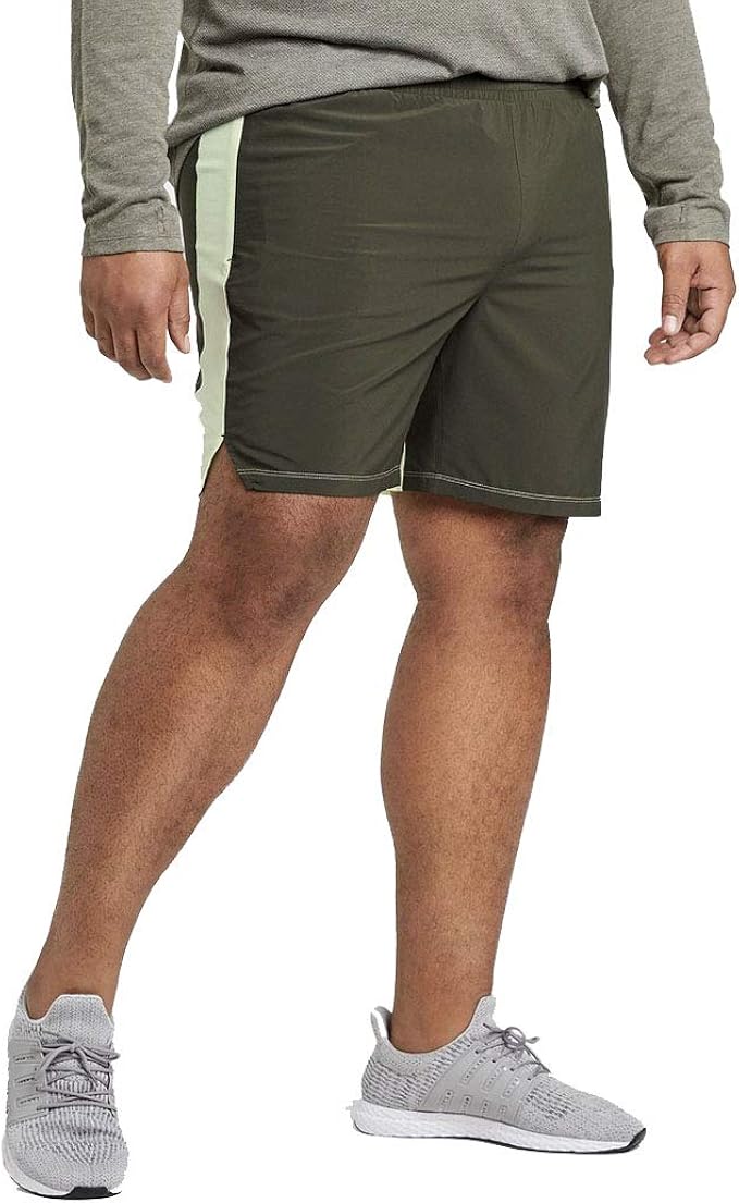 All in Motion Men's 7" Unlined Run Shorts (Olive Green, L