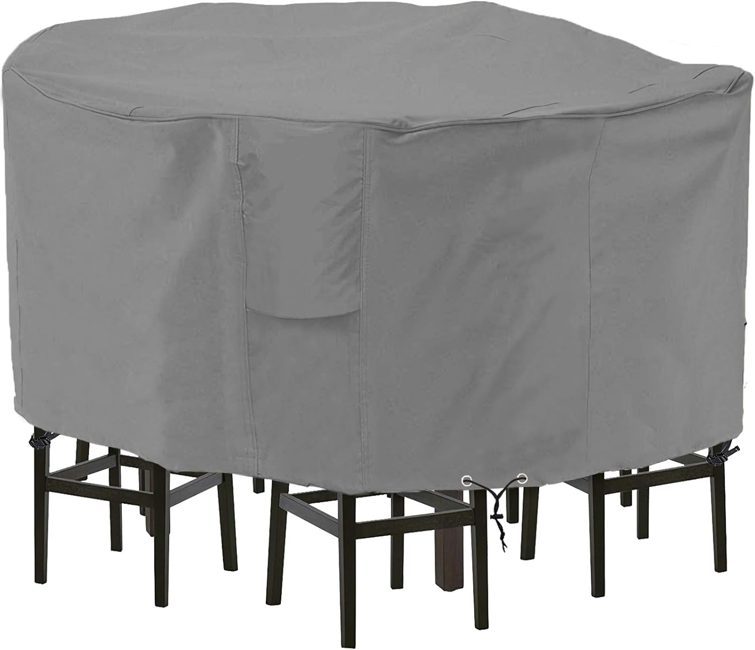 Round Garden Table Covers, 420D Waterproof Garden Furniture Cover with