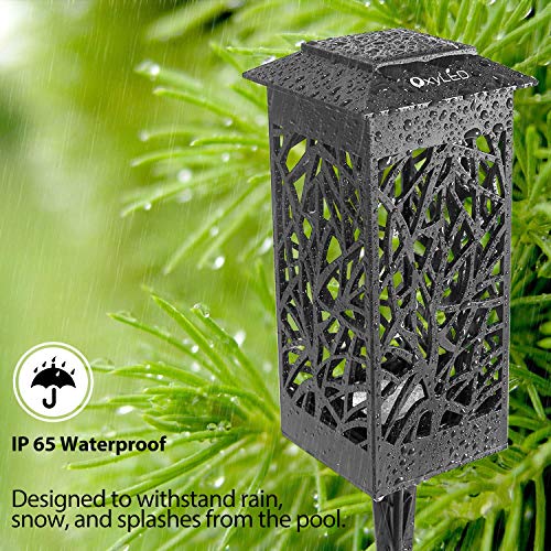 OxyLED Solar Path Lights, 8-Pack Solar Powered LED Garden Pathway Lights, Auto On/Off Led Decorative Landscape Lighting Driveway Security Light for Yard Garden Patio Lawn Backyard