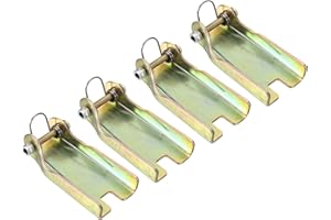 PATIKIL 2.5 Inch Hook Safety Latch Kit, 4 Pack Metal Towing Hitch Replacement for Clevis Hook Trailer, Golden Tone