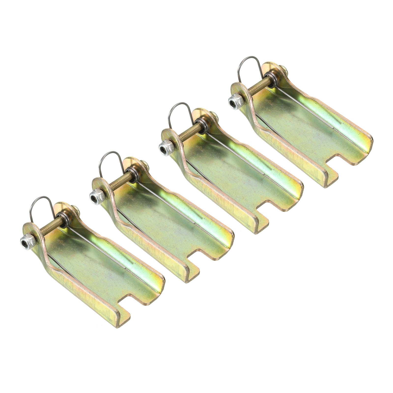 PATIKIL 2.5 Inch Hook Safety Latch Kit, 4 Pack Metal Towing Hitch Replacement for Clevis Hook Trailer, Golden Tone