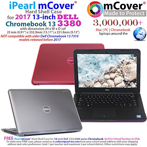 iPearl mCover Hard Shell Case for 13.3" Dell Chromebook 13 3380 Series Laptop Computers Released After Feb. 2017 (Purple)