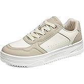 TIMEJOY Women's Platform Fashion Sneakers Casual Classic Walking Tennis Shoes Low Top Comfort Lace Up Footwear
