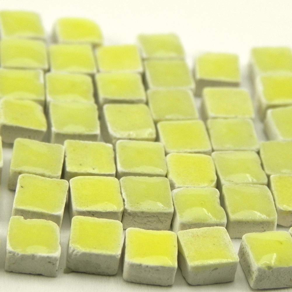 Micro Mosaic Tiles 3/16inch 5x5mm, 1000 pcs, Lemon, WY05