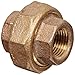 Anderson Metals 38104 Red Brass Pipe Fitting, Union, 1/2