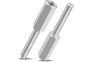 HZSIFU 2PCS 1290 Shock Extensions, 3" Length, 3/8-24 Inch Thread, Silver Gloss Finish, Vehicle Shock Replacement