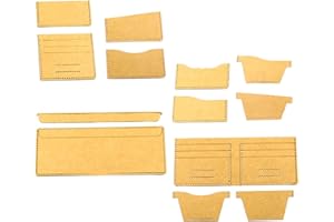 Alipis Leather Wallet Pattern Templates for DIY Leather Crafting Clear Acrylic Stencil for Short Wallets