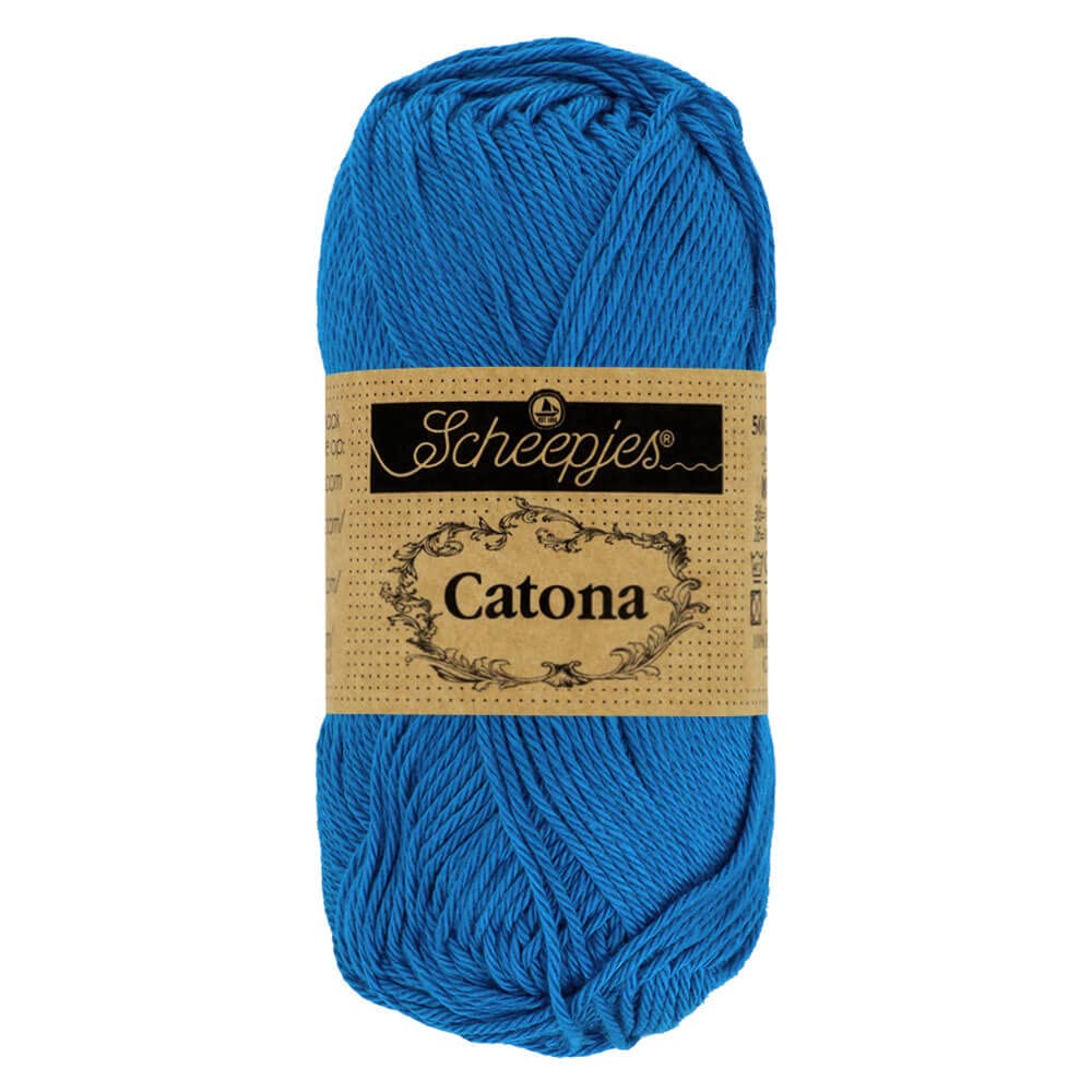Scheepjes - Scheepjes Catona 201 Electric Blue Yarn - 10x50g — image 1