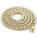 14K Gold Plated Iced Out 1 Row Tennis Necklace 18,20,22,24,30,36 inches