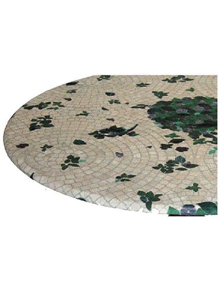 Fitted Round Elastic Edge Mosaic Vinyl Tablecloth Table Cover Fits