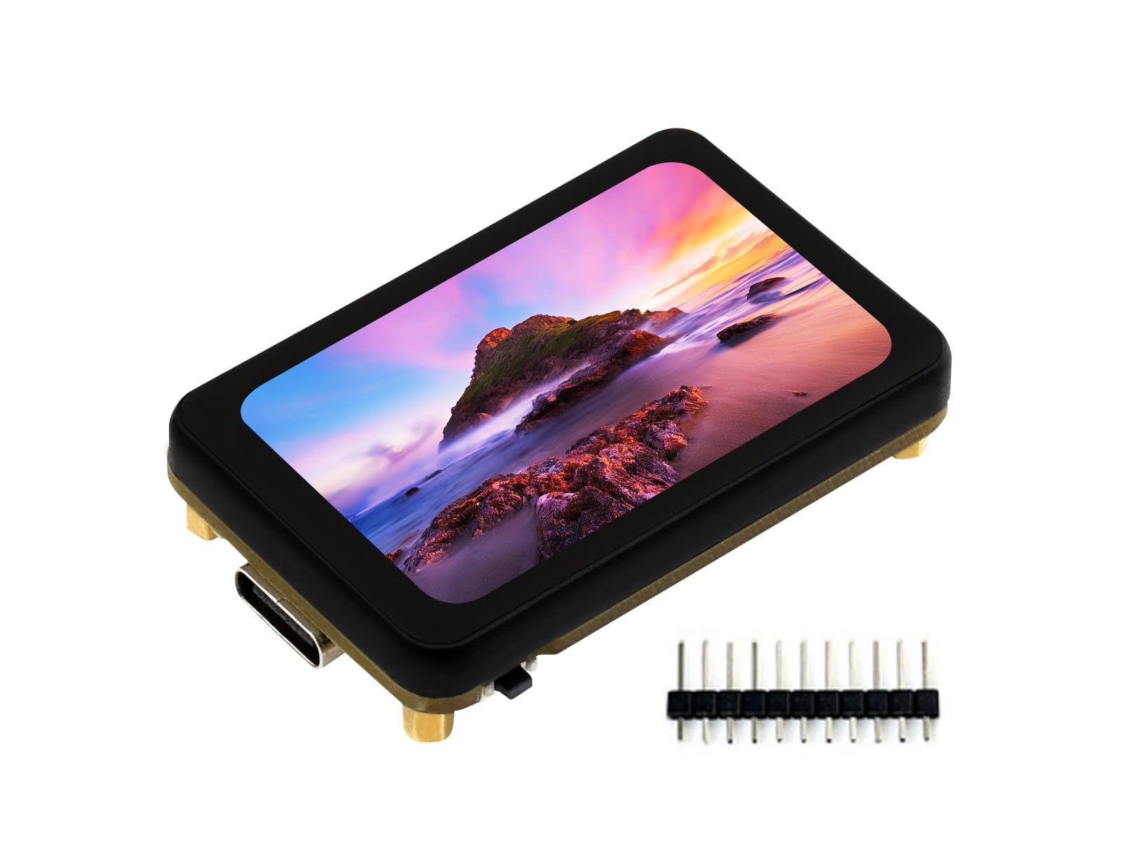 Photo 1 of ESP32-S3 1.64inch AMOLED Touch Display Development Board, 280×456 Resolution, 16.7M Color, QSPI Interface, Wi-Fi and BLE-5 Support, Onboard 6-Axis IMU, TF Card Slot, USB, UART, I2C, etc.