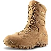 Belleville Khyber TR550 Combat Boots - Traction Tactical Shoes - AR 670-1 Compliant Boots - Orthotic Support Military Shoes - Full-Grain Cattlehide Leather - Moisture Wicking Technology