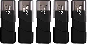 PNY 32GB Attaché 3 USB 2.0 Flash Drive, 5-Pack