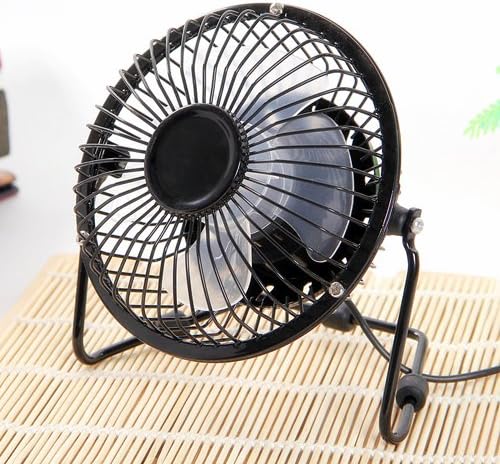 Desk Fan 4 inch mini portable USB desktop,Black and white