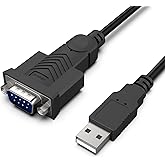 BENFEI USB to Serial Adapter, 6 Feet USB to RS-232 Male (9-pin) DB9 Serial Cable, Prolific Chipset, Windows 11/10/8.1/8/7, Ma