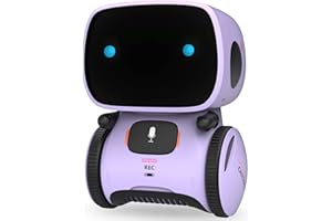 GILOBABY Kids Robot Toys, Interactive Toys Companion Smart Talking Robotic with Voice Control Touch Sensor, Singing, Dancing, Recording, Repeat, Birthday Gifts for Girls Ages 3+ Years (Purple)