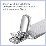 Fuyamp 4Pcs Adjustable Bed Sheet Straps, Max Length 152cm, White view 7