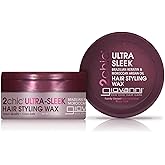 GIOVANNI 2chic Ultra Sleek Hair Styling Wax - Brazilian Phyto-Keratin & Moroccan Argan Oil, Strong Hold Keeps Hair In Place, Nourishing Anti-Frizz Formula, No Parabens, Color Safe - 2 oz