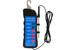 L-FENCE LYDITE FENCE Electric Fence Voltage Tester, 10KV Fence Tester 6 Neon Indicator Lights/Fence Tester for Farms Fault Finder Portable Testing Tool
