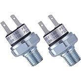 FanWayer Air Pressure Switch 1/4"-18 NPT 110-140 PSI 24V 12V DC Pressure Switch, Silver, Automatically Operating, IP54 Rated