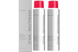 Stain Whitening Mouthwash, Gunk Removing for Fresh Breath & Whiter Teeth, Gentle Oral Hygiene (2pcs)