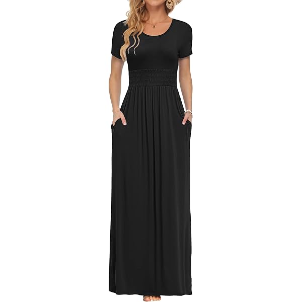 AUSELILY Women's Summer Sleeveless Loose Maxi Dress Casual Long Dresses  with Pockets 2026 New Black XS at Amazon Women's Clothing store