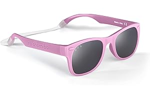 ROSHAMBO BABY ROSHAMBO Unbreakable Toddler Sunglasses with Strap BPA-free – Girls Boys 2-4 years – Polarized Lens, Assembled in USA