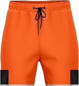 trending babz Mens Hi Vis Jogging Trousers Orange Black Reflective Tape Cuffed view 5