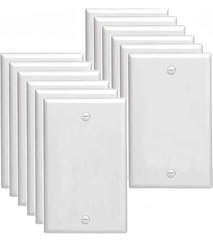 TG Screwless Blank Wall Plate, Child Safe Device Outlet 1 Gang, White - View #2