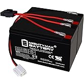 Mighty Max Battery Extended Range Drop in Replacement for 12v Razor Scooter Ride on Toy 7ah Battery kit and Harness