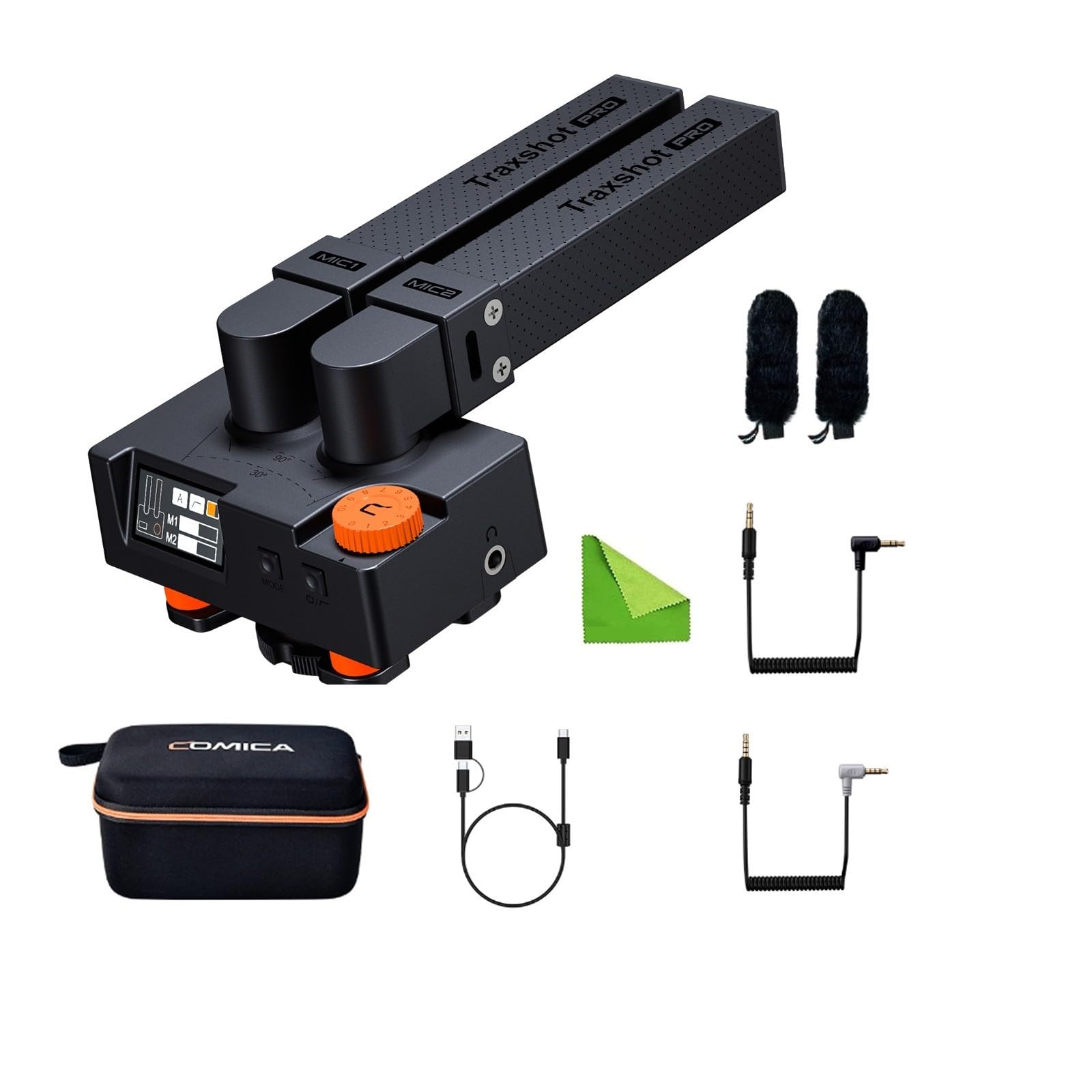 comica Traxshot Pro Super Cardioid Transformable All-in-One External Shotgun Microphone for Camera Smartphone
