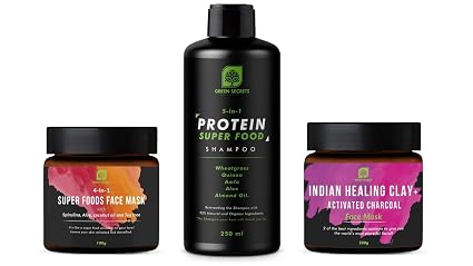 Buy Green Secrets Face Hair Combo 100g 4 In 1 Superfood Face