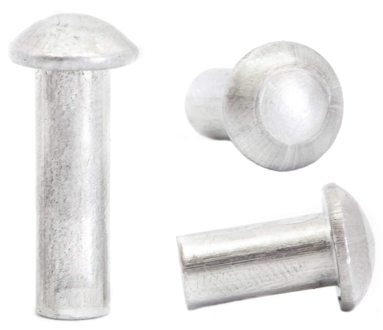 M6 (6mm x 12mm) Aluminium Solid Round Head Rivets DIN 660 (Pack of 20) D05BCD